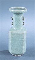 Chinese celadon ceramic vase.