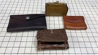 Group of 4 Leather Coin Purses