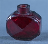 Chinese Peking Glass ruby snuff bottle.