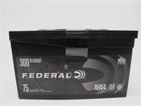 FEDERAL 300 BLACKOUT FMJ 75 ROUNDS UNOPENED