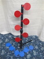 AMAZING IRON TARGET SWING STAND WITH 12 PLATES