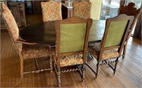 U - FORMAL DINING TABLE W/ 6 CHAIRS