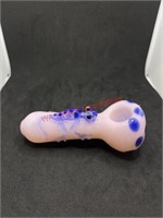 Glass Light Pink & Blue  Lizard Pipe (living