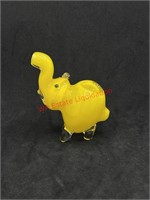 Glass Yellow Elephant Pipe (living room)