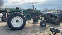 Oliver 1750 gas tractor runs and drives, front