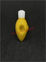 Glass Yellow Christmas Light Bulb Pipe (living