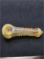 Glass pipe yellow orange and white  (living room)