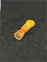 3in Yellow Orange Ombré Glass Chillum Pipe