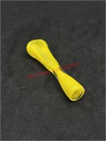 3.5in Yellow Glass Chillum Pipe (living room)
