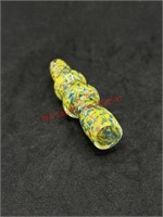 3.25in  multi colored Glass Chillum Pipe (living
