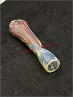 3.5in Red Whirly Glass Chillum Pipe (living room)
