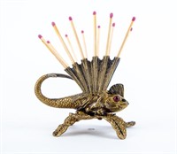 Brass Fish Figural Matchstick Holder