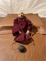 Vintage Buddhist Monk Puppet Marionette