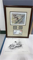 Framed and matted 1991 United Kingdom duck stamps