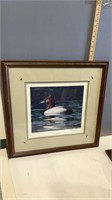 Framed and matted Canvasback Drake Signed by