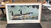 Family outing print signed by artist Jan Martin