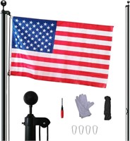 20ft Sectional Aluminum Flag Pole w/ American Flag