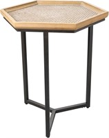 GIFTTROVE Hexagon Rattan Weaving Side Table