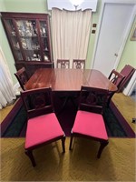 Genuine mahogany Brandt table & 6 chairs