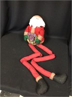 Folk Art Weighted Santa Sitter