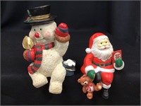 Santa & Snowman Shelf Sitters