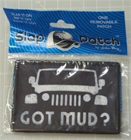 Got mud? removable velcro patch