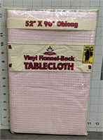 Vinyl flannel-back table cloth oblong