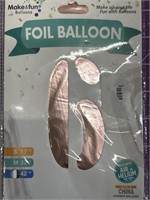 Number 6 Foil balloon rose gold