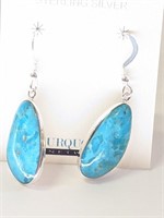 .925 Silver Turquoise Earrings   CL