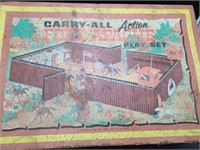 Vintage 1968 Carry All Action Fort Apache Play Set