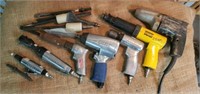 Lot of 7 Pneumatic Air Tools and bits, Excell,