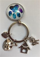 Silver key ring for dog lovers