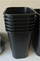 5 RUBBERMAID WASTE BASKETS AS NEW