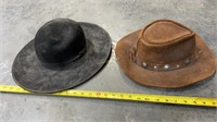 Vintage Western Felt hat & Leather Hat