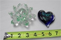 2 Glass Paper Weights