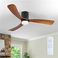 Flush Mount Ceiling Fan With Lights,52'' Ceiling