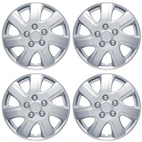 Bdk Kt-1021-16 King1 Silver Hubcaps Wheel Covers F