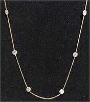 $3900 14K  Moissanites(3.9ct) Necklace