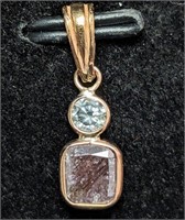 $2200 14K Natural Diamond(1.31ct) Pendant