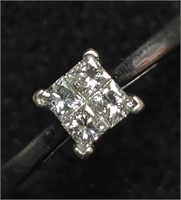 $1600 10K 2g Natural Diamond(0.12ct) Ring