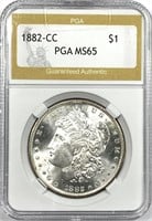 1882-CC Morgan Silver Dollar MS-65