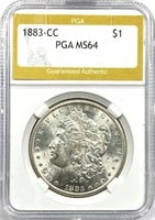 1883-CC Morgan Silver Dollar MS-64