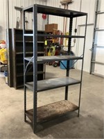 2 Metal Shelves & Plastic Cabinet (not complete)