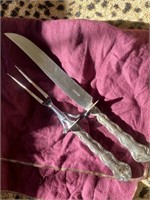 Carving set with sterling handles