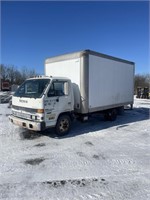 1990 Isuzu NPR Flat Low Diesel 14' Box Truck