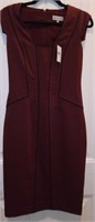 NWT AVA & AIDEN SIZE 2 BURGUNDY DRESS #C034