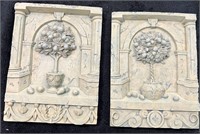 Two Plaster Art Pieces Set of 2