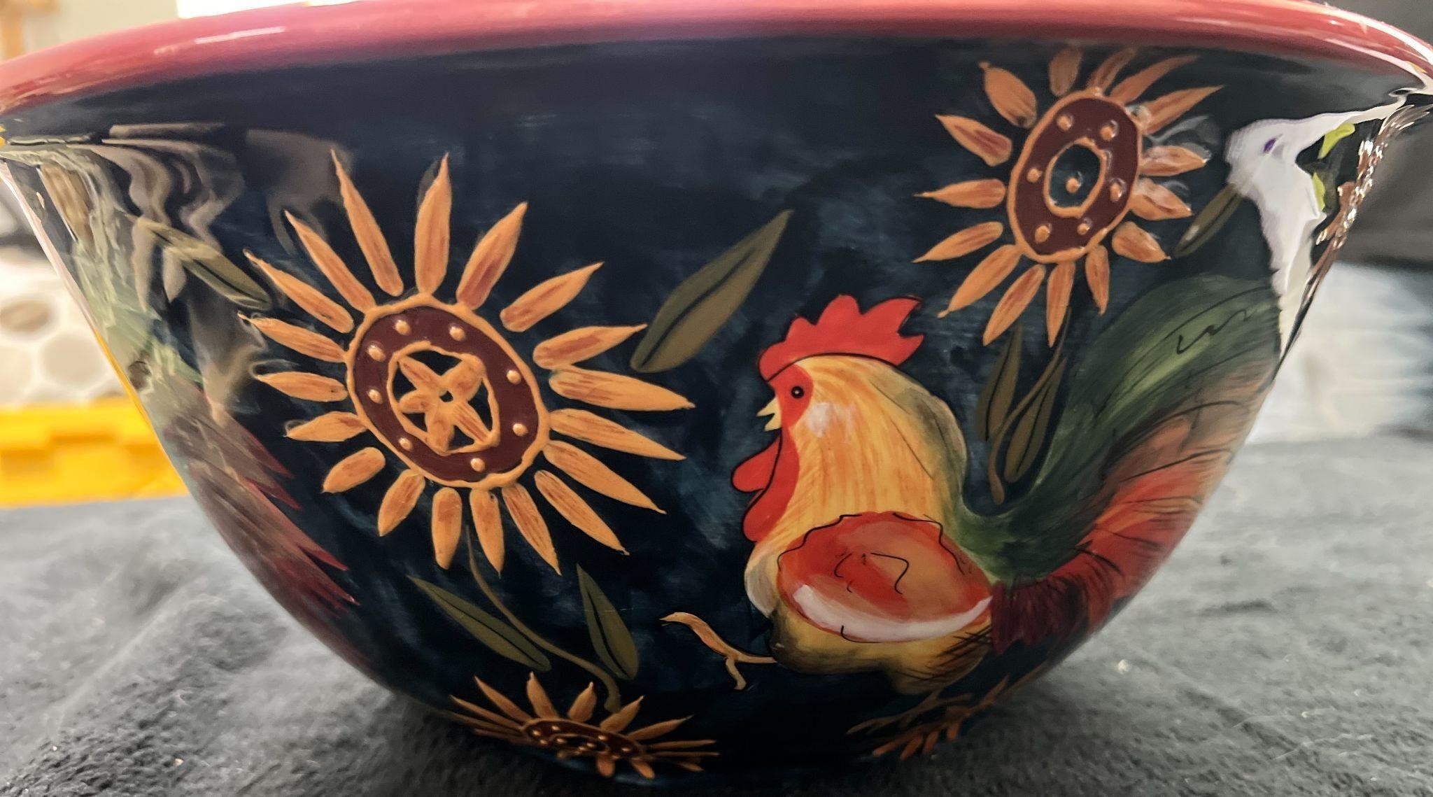 Ceramic Rooster Bowl