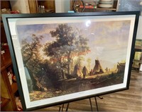 Framed Indian Encampment Print by Albert