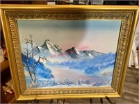 1992 Winter Beauty Oil Painting (back room)